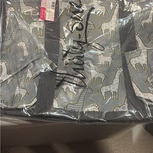 Thirty-One Gray and White Giraffe Tote